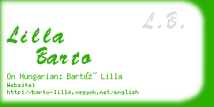 lilla barto business card